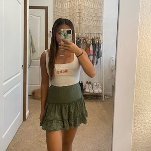 Princess Polly Green Skirt